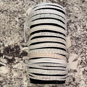 Elegant White, ivory, off white, cream &champagne beaded spaghetti straps